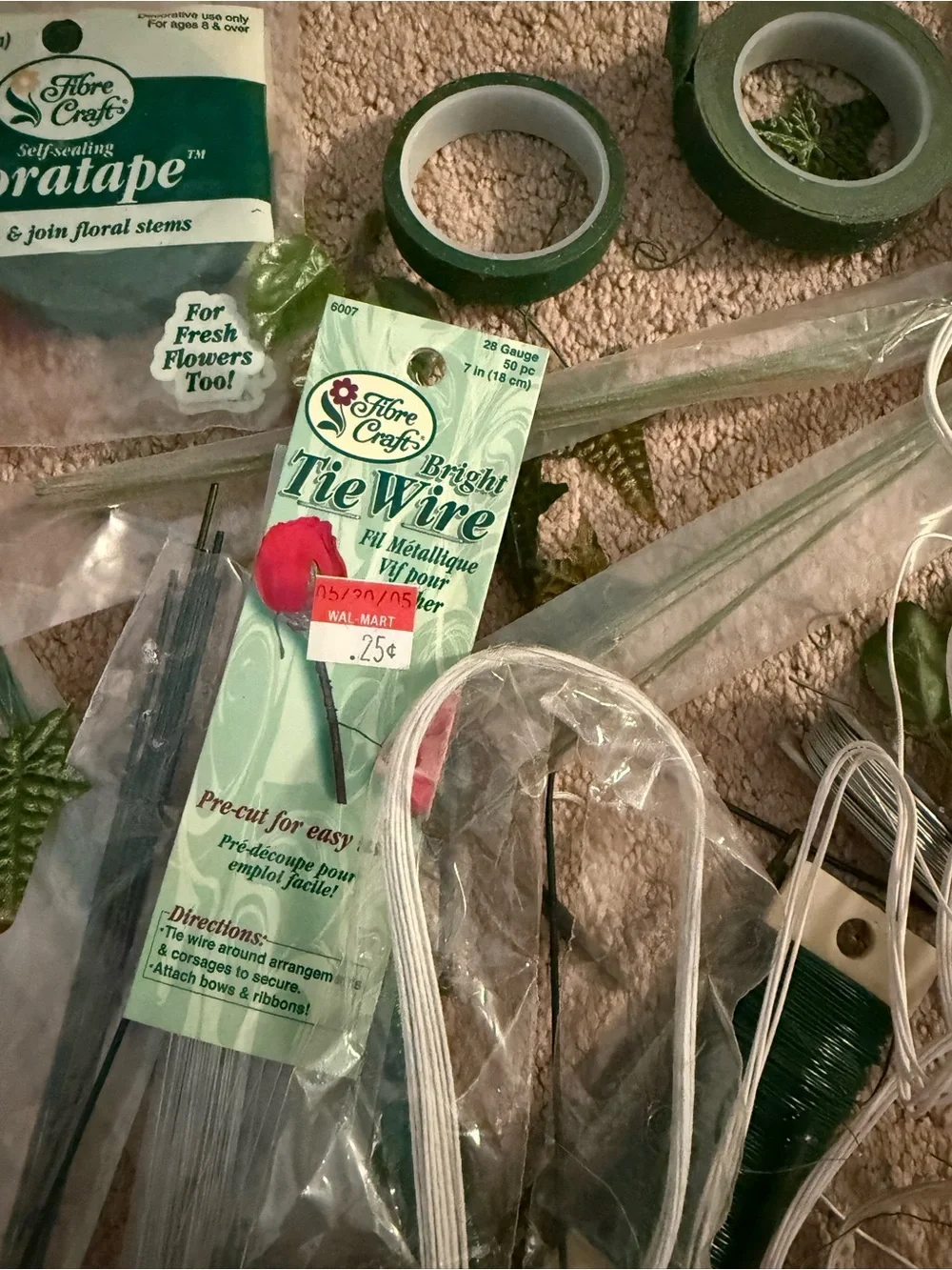 Lot of Assorted Floral Tape and Wire Accessories | Arts & Crafts Supplies
